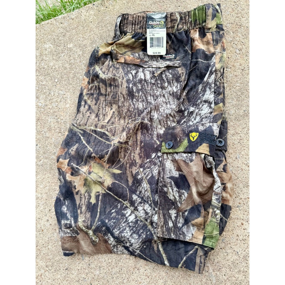 Guide Series Mossy Oak Camo Shorts ScentShield Tactel Nylon XL NWT S7-16M-WV157
